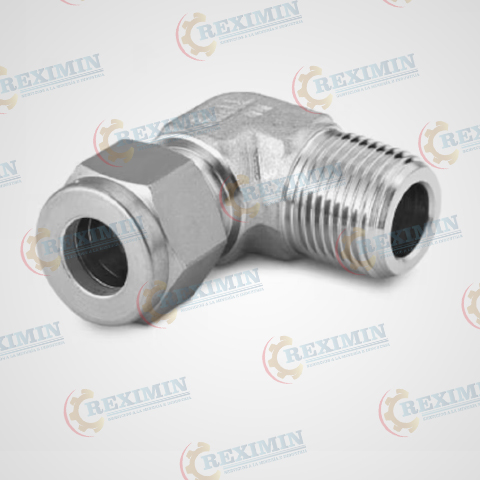 Conector C 90° Macho NPT para Tubo
