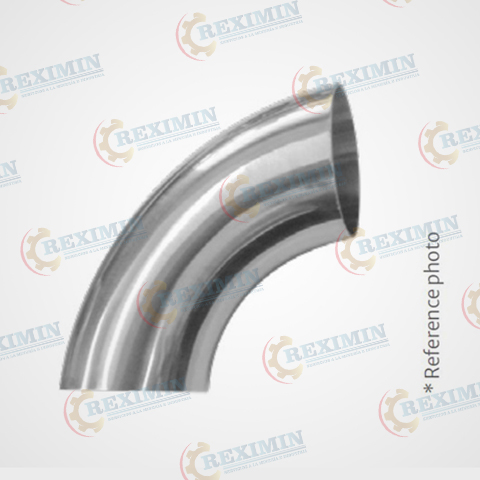 CODO 90° RADIO CORTO SANITARIO ASTM A270 316L 3A EXTREMOS SOLDABLES