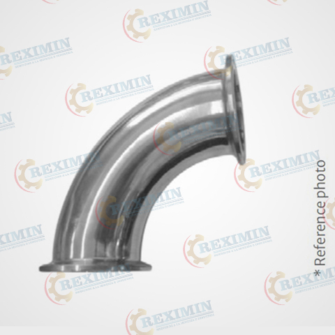 CODO 90° SANITARIO ASTM A270 C-304 3A EXTREMOS CLAMP