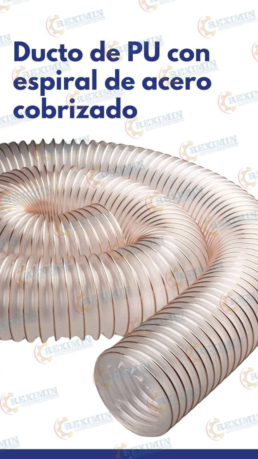 Ducto de pu con espiral de acero cobrizado